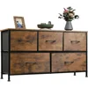 Dresser for Bedroom with 5 Drawers, Wide Chest of  Fabric Dresser, Storage Organizer Unit   Bins 1