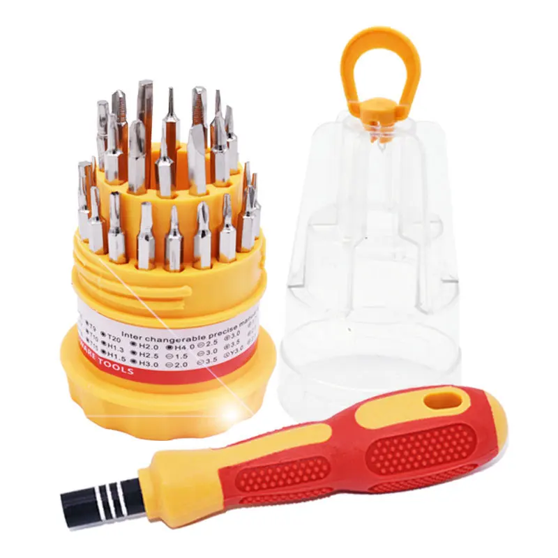 

Manual Tool 31in1 Small Screwdriver Handy Kit Gadgets Set Carbon steel Material Dismountable Bits For Home Use DIY Phone Repair