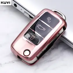 Premium TPU Car Key Case Cover - Sleek and Durable Protection (Pink)