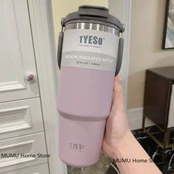 Tyeso Stainless Steel Insulated Travel Tumbler - Large Capacity Thermal Coffee Cup - 900ML (Purple)