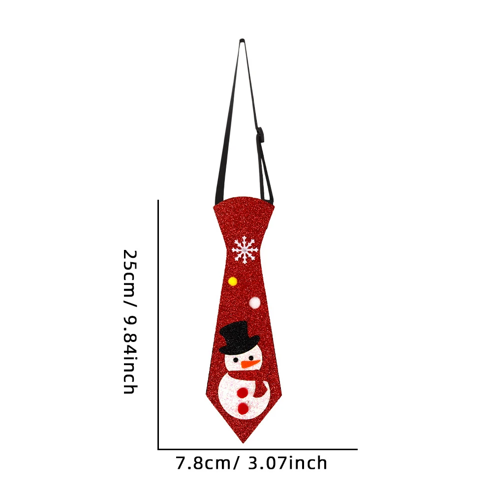 Christmas Neckties Christmas Ties for Boy Girl Felt Red Santa Claus Tie Xmax Party Costume Accessories Decoration