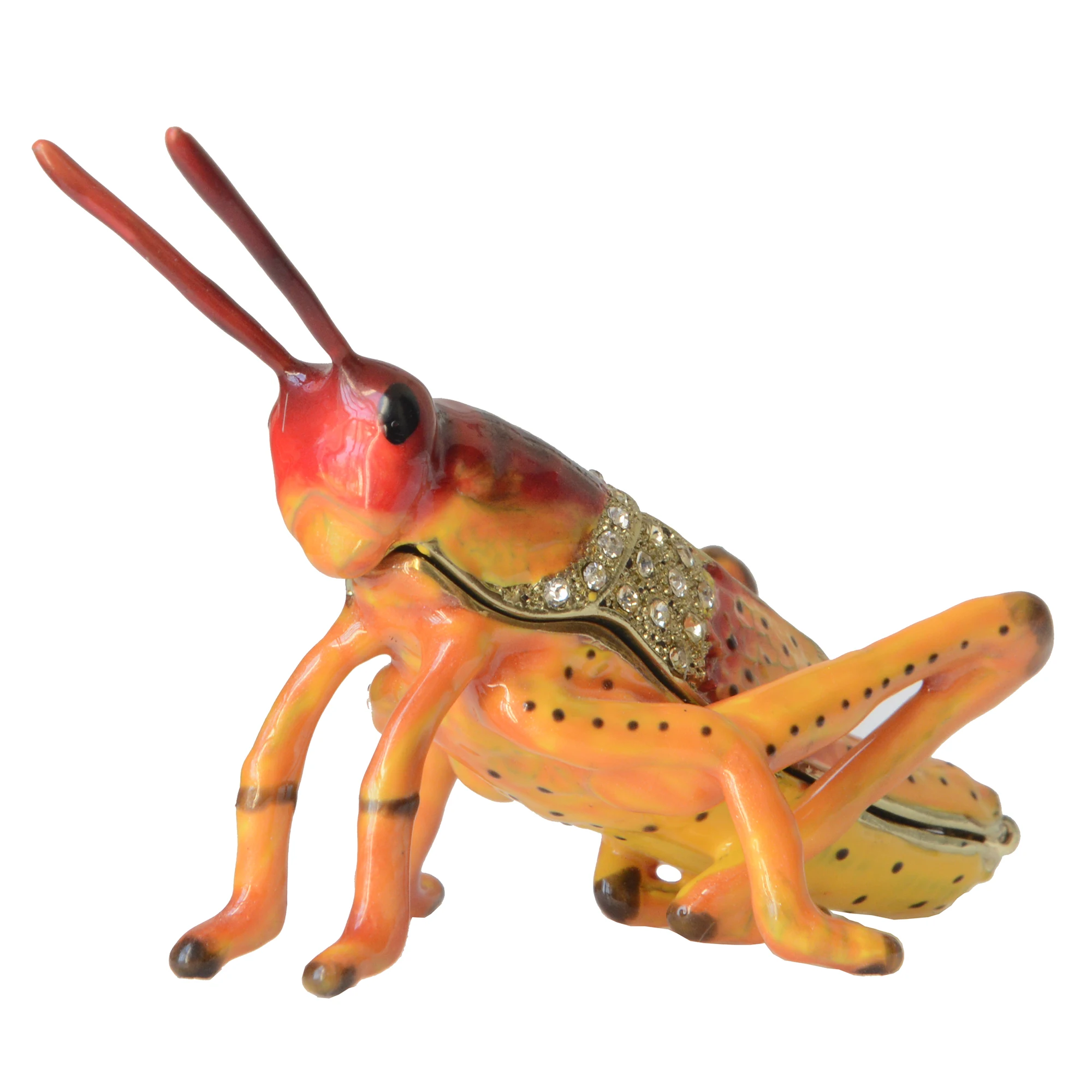 Grasshopper Insect and Bug Jewelry, Collectible Trinket Box, Unique Ornament