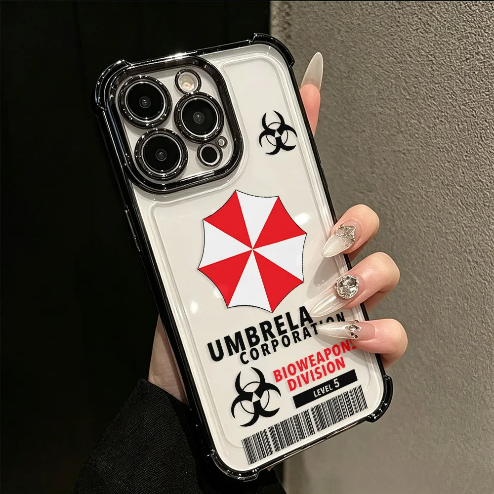 Residents Evil Plating Phone Case with Anti-Fall Airbag Protection