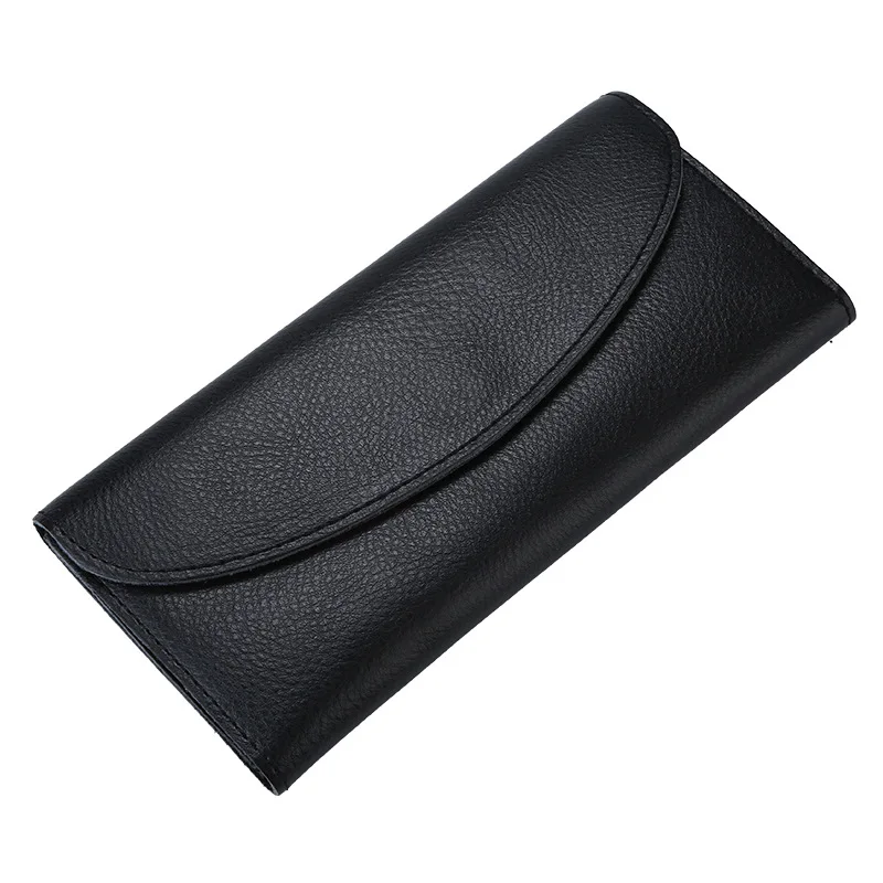 WOYYHO Solid Leather Purses for Women, Fashion Long Wallet, Light Weithed Outdoor Portable Hand Bags 2