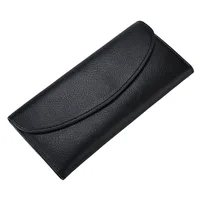 WOYYHO Solid Leather Purses for Women, Fashion Long Wallet, Light Weithed Outdoor Portable Hand Bags 2