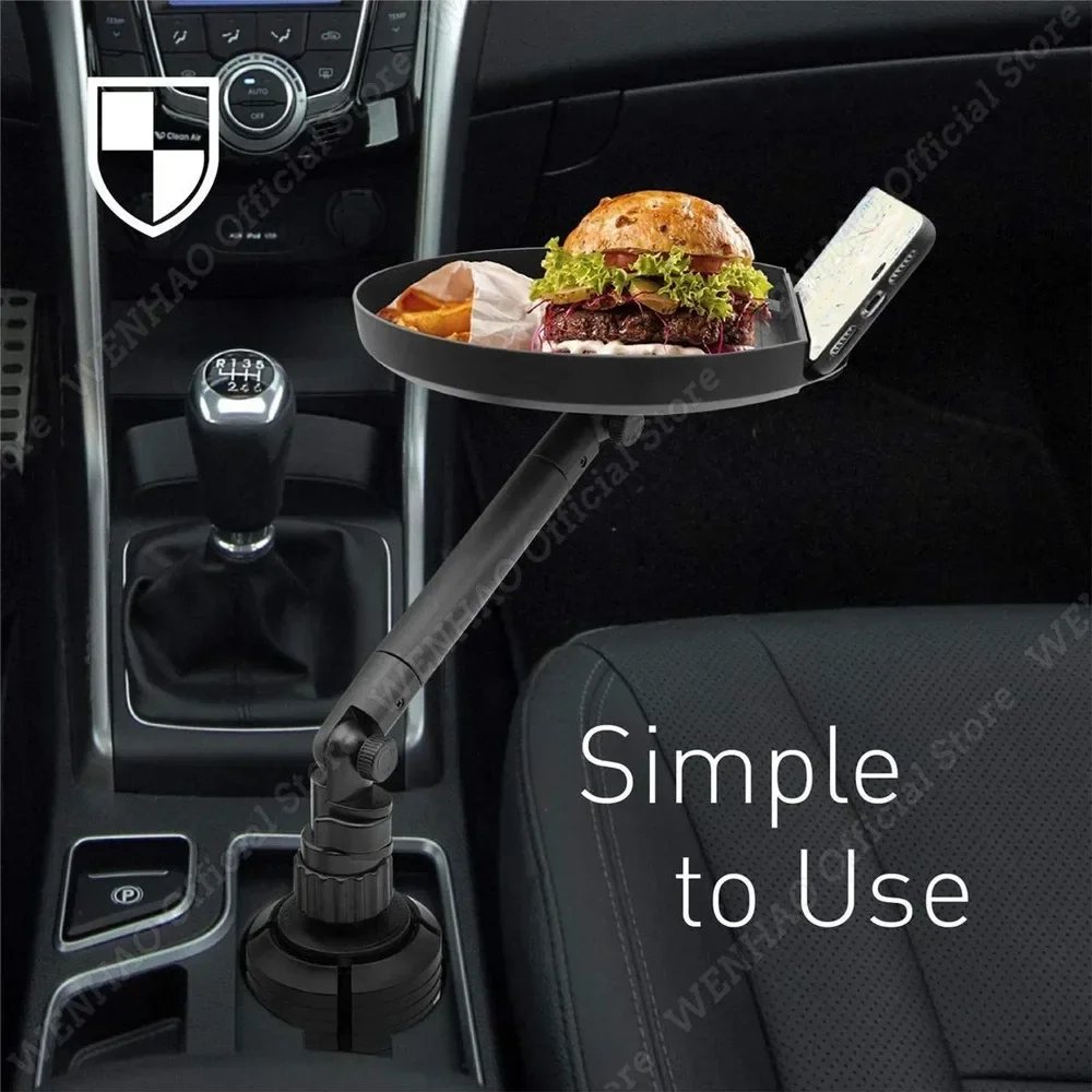 Supporto Auto Porta Telefono E Bevande – Girevole 360°, Regolabile, In ABS, Per Auto, SUV E Camper