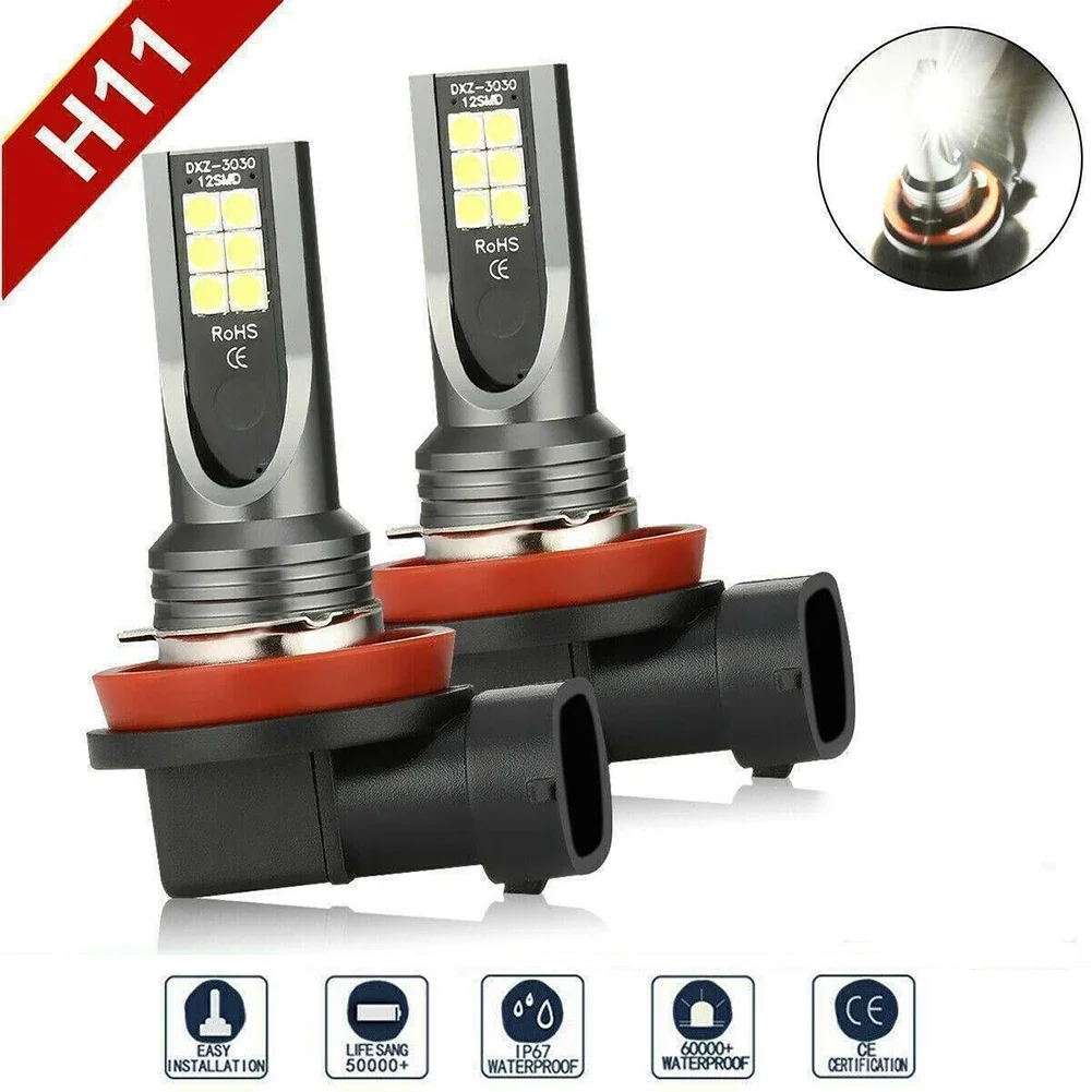 주행 DRL 램프, H11 LED 헤드라이트, H3 H4 HB2 9003 안개 LED 헤드라이트, H11 H8 H9 H7 9005 HB3 H10 9145 9012 HIR2 H11