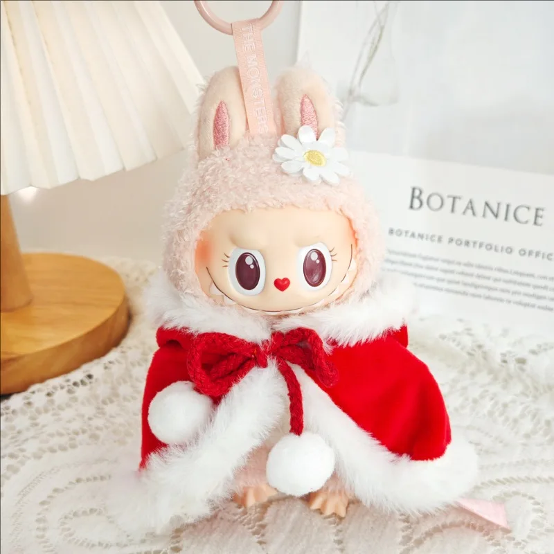 The First Generation Second Generation Labubu Pendant Labubu Christmas Winter Hooded Little Deer Cape Cloak Is Very Cute Hot