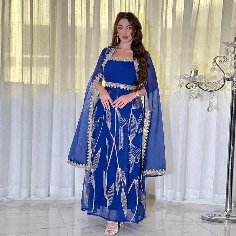 2023 Abaya Dubai Luxury Summer Elegant Muslim Women Long Sleeve Embroiedry Long Abaya Muslim Fashion Dresses Abaya Dresss