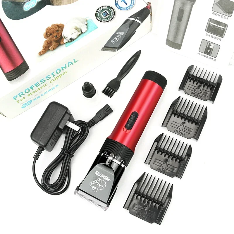 BaoRun P6 Professional Rechargeable Pet Clipper Dog Hair Trimmer Hair Remover Dog Grooming Machine 3/6/9/12mm Blades Optional