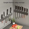 Kitchen Multifunctional Knife Holder for Wall No Drilling Incl Self Adhesive Tape Wall Mounted Rack Used To Store Cutting Tools 4