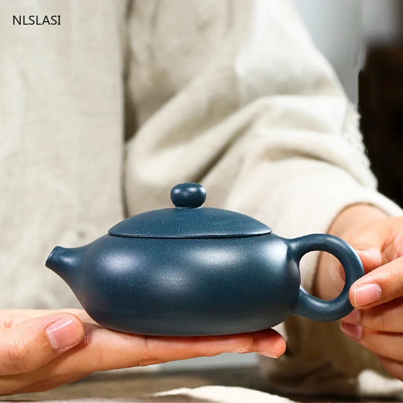 

Yixing Tea pot purple clay Xishi teapot beauty filter kettle Raw ore Azure mud Handmade Boutique Tea set Drinkware 170ml