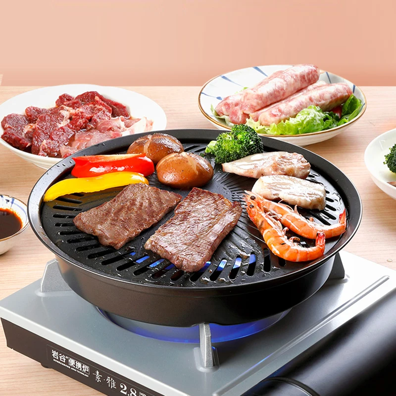 バーベキュー・調理用品 KAZE_TO_MORI GLOW_PLATE 韓国無煙バーベキューグリルパンガス家庭用ノンスティックガス
