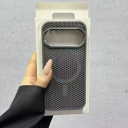 MagSafe Magnetic Cooling Honeycomb Mesh Protective Phone Case with Metal Lens Frame - Pixel 11Pro (Gray)