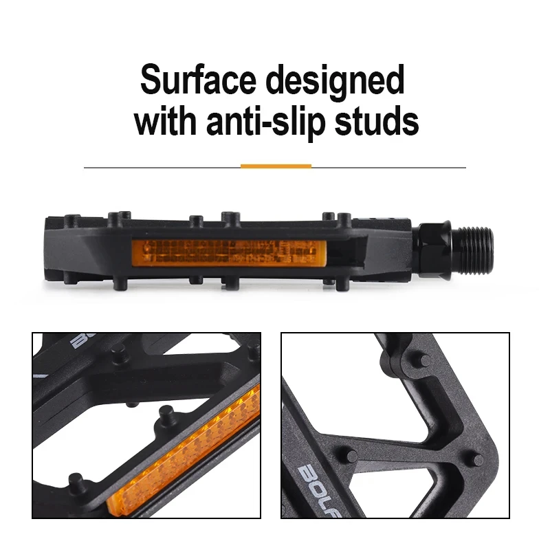 Bicycle Pedals BOLANY Nylon Anti-slip Seal Double Bearing Pedal MTB Accessories