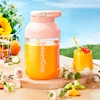 Mini Portable Juicer Wireless Rechargeable USB Sucker Juicing Cup 10-leaf Blade Ice Crusher Smoothie Blender Fruit Mixer 1500ml 6