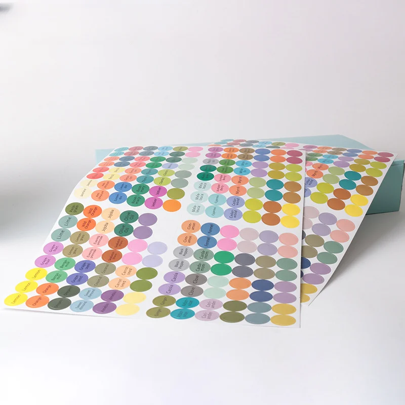 Pre-Printed Essential Oil Bottle Cap Lid Label Stickers - Round Circle Design