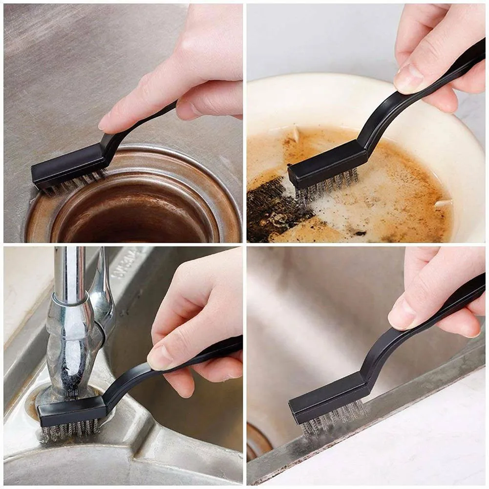 10/12pcs Wire Brush Set Stainless Steel Plastic Brush Remove Rust Brushes Brass Cleaning Brushes Cleaning Tools Home Kits