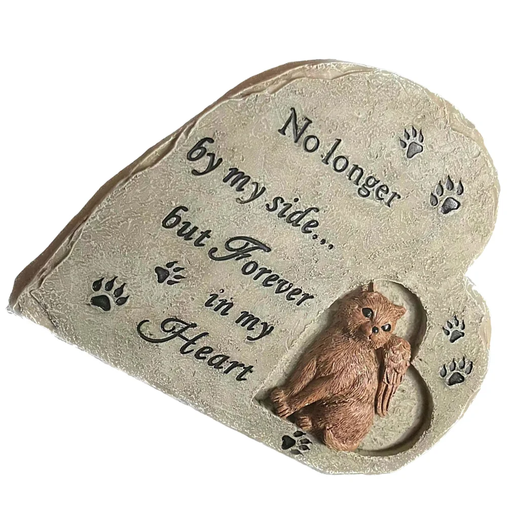 

Puppy Monument Tombstone Cat Tribute Statue Passing Gift Grave Stones Ornament Memorial Resin Headstones Outdoor Pet