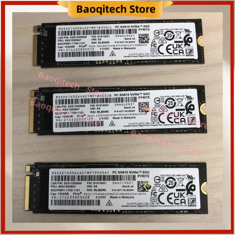 512GB Western Digital PC SN810 NVMe SSD | Sandisk WD PC SN810 NVMe
