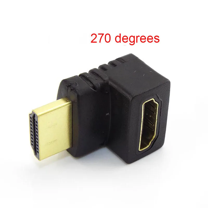 HDMI-compatible Male To HDMI-compatible Female Adapter 1/2/5Pcs 90 Degree 270 Degree Angle Extender Cable Converter for HDTV L19 hdmi cable audio video converter adapter hdmi splitter converter hdmi extender