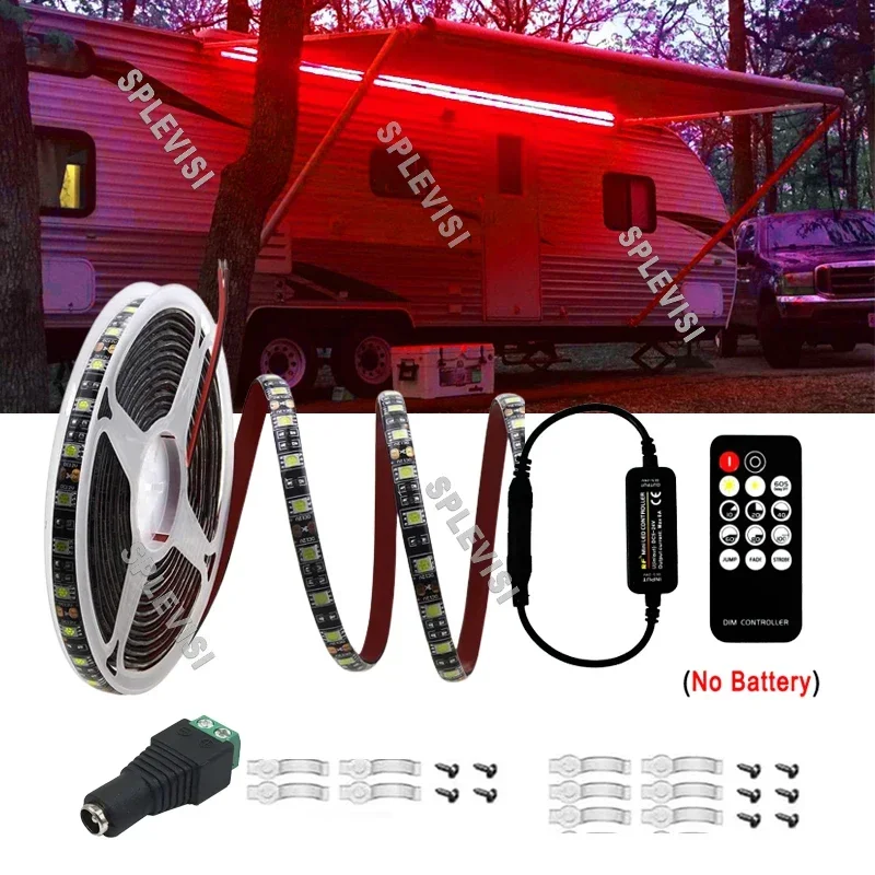 16FT-32FT 12V RV Camper Led Awning Party Light Strip Light Waterproof  for RV Camper Motorhome Travel Trailer Caravan Accessorie princess girls elsa bell snow white headband kid adult festival party sequins bow hairband women baby girl party hair accessorie