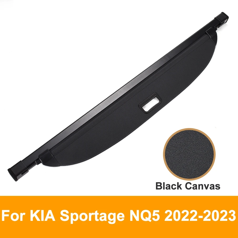 

Car Rear Cargo Cover Privacy Trunk Fit for KIA Sportage NQ5 2022 2023 Security Shield Curtain Black Retractable Cargo Cover