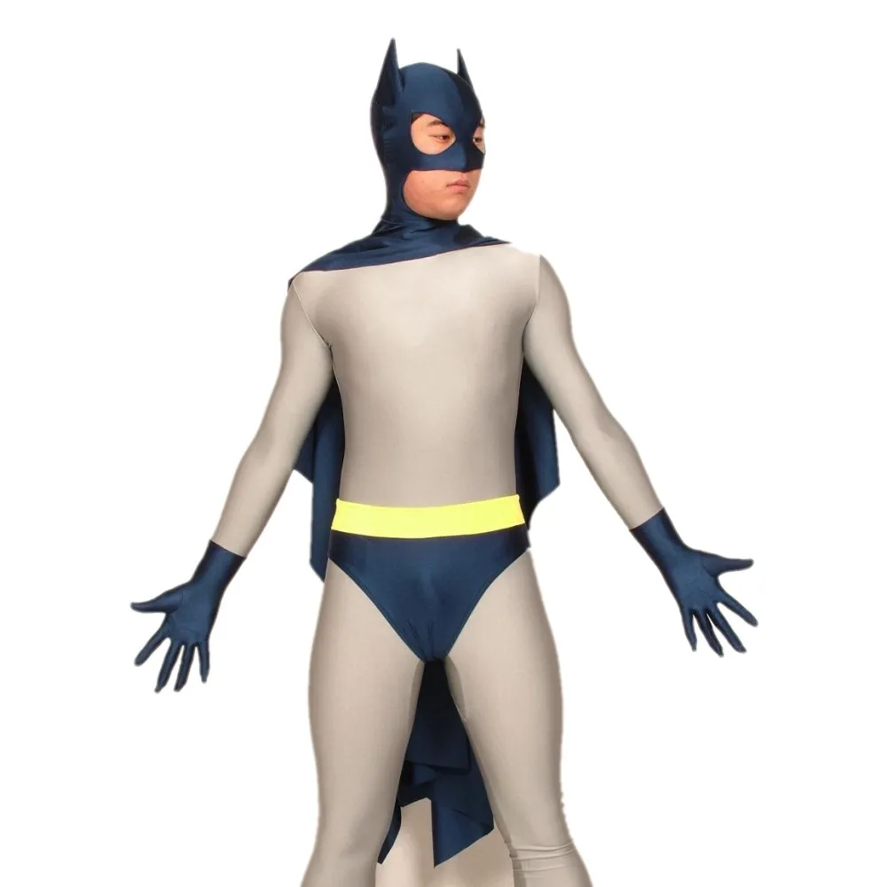 

superhero anime cosplay Halloween Costume Zentai full body catsuit Fancy Dress Costumes Spandex jumpsuit with cloak