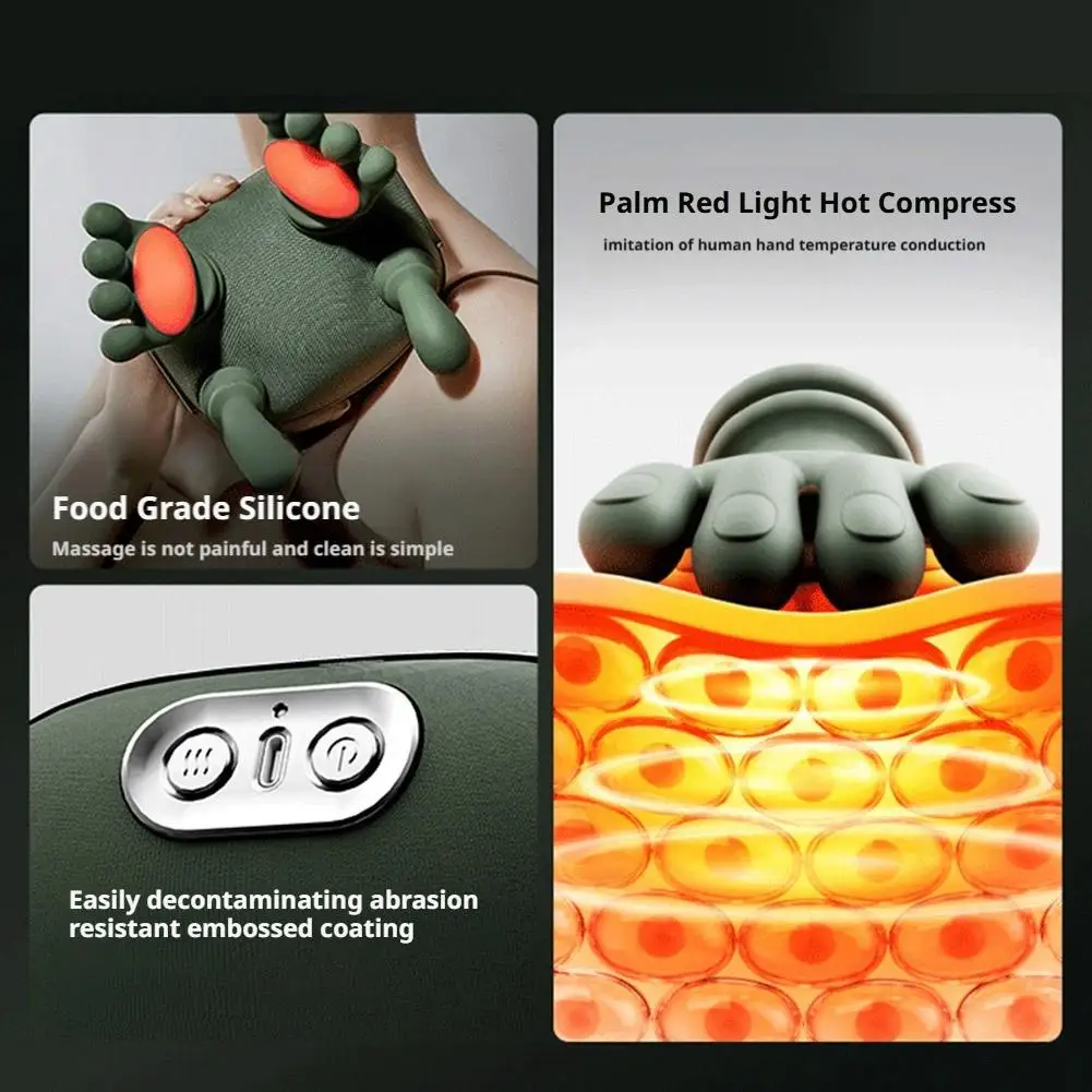 Bionic Heated Fatigue Neck Shoulder Massager Deep Tissue Shiatsu Back Cervical Massage Machine Relief Relax Massager