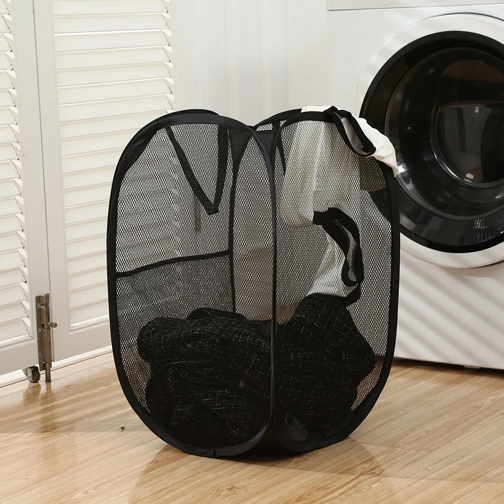 1pc- Portable pop-up Laundry basket Laundry basket with handle Portable foldable laundry for dorm bathroom trips