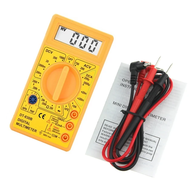DT830B LCD Digital Multimeter AC/DC 750/1000V Voltage Tester Voltmeter
