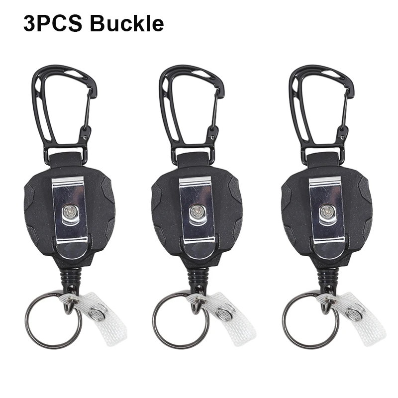 Badge Holder Carabiner Keychain Tactical ID Holder Retractable Reel Mountaineering thumbnail 6