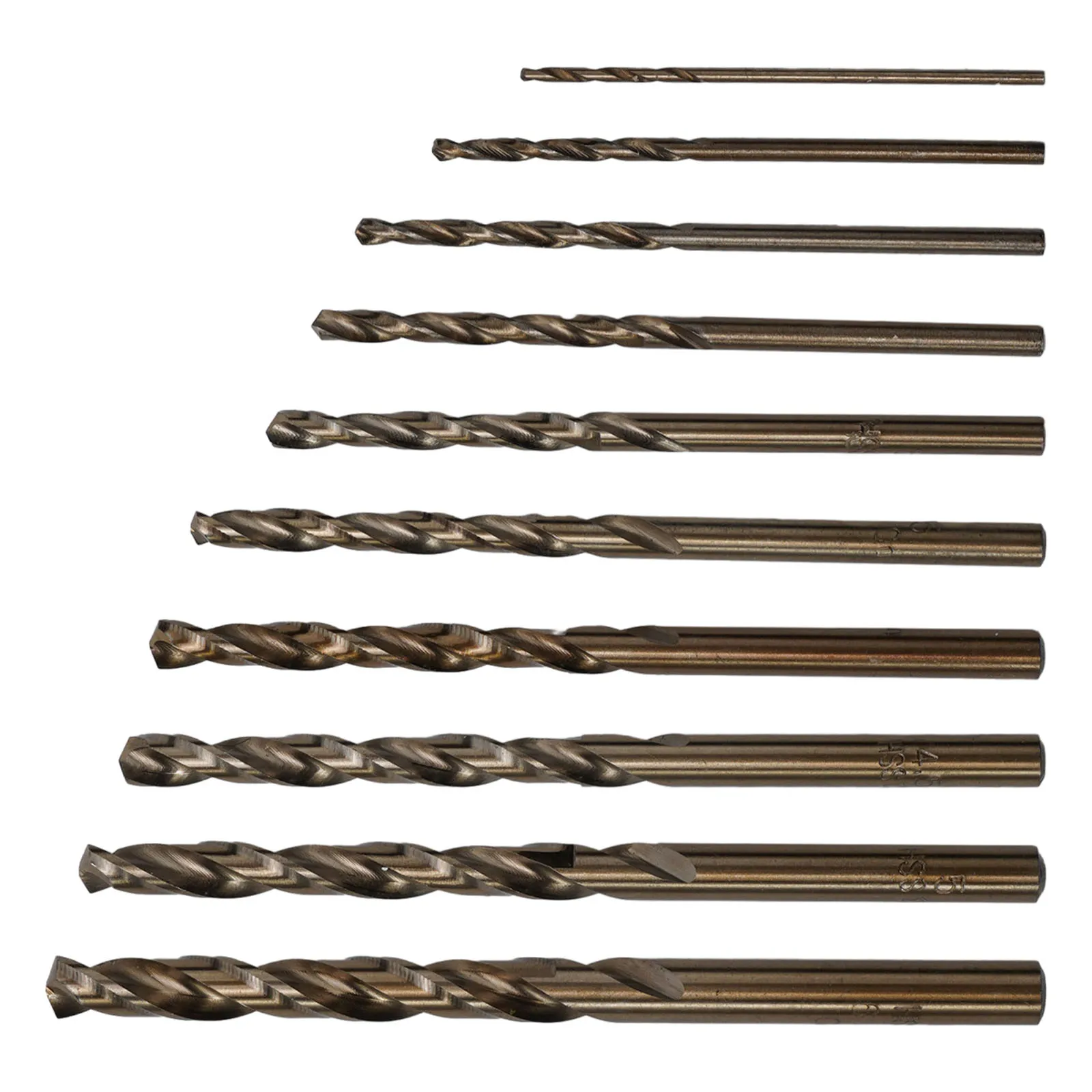 

10pcs 1/1.5/2/2.5/3/3.5/4/4.5/5/6mm HSS M35 Cobalt Drill Bit For Drilling Metal Stainless Steel Handheld Drill Press Power Tools