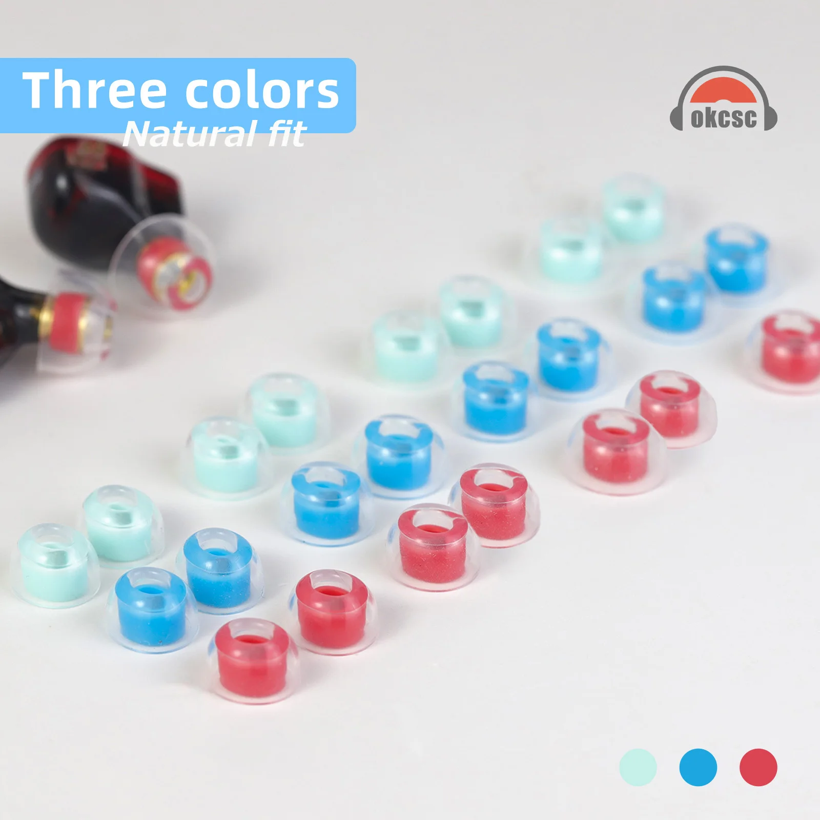 Premium Liquid Silicone Noise-Isolating Ear Tips - Skin-Friendly & Reusable