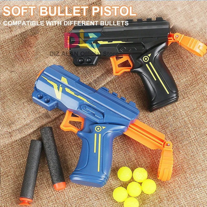 Soft Bullet Toy Gun For Rival Zeus Apollo Ball Bullets Children Pistol Gun Toys EVA Foam Darts Blaster Gift For Boy Kids Adult newest shell ejecting glock m1911 glock airsoft pistol soft bullet toy gun weapon children armas blaster shoot outdoor game boys