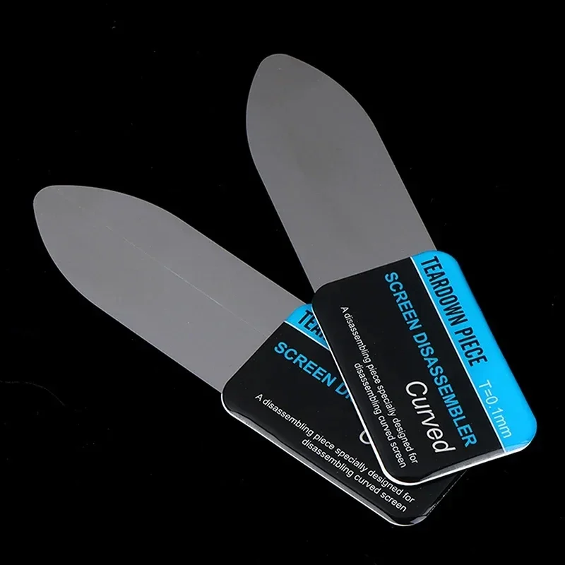 Steel Metal Mobile Phone Curved Lcd Screen Spudger Opening Pry Card Tools Ultra Thin Flexible Mobile Phone Disassemble Tool