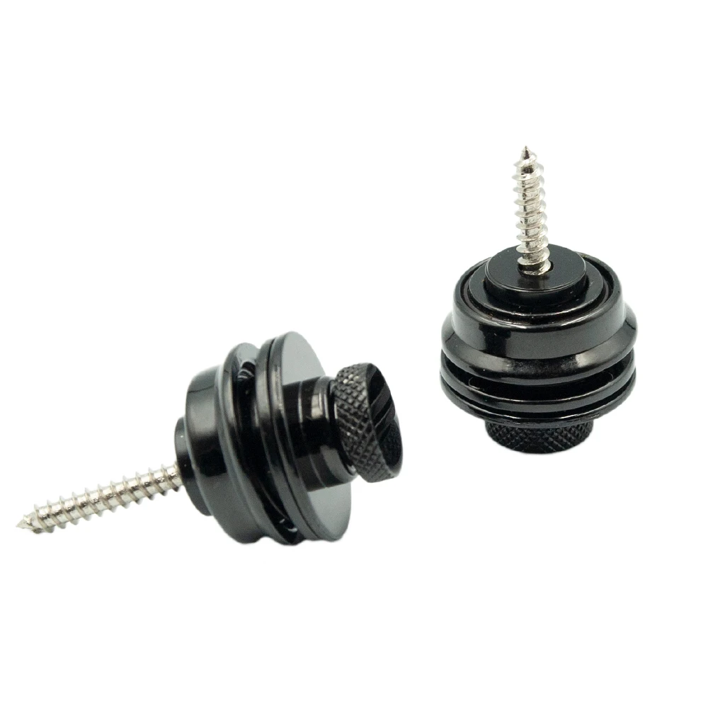 Guitar Strap Lock Straplock Straplok Button Guitarra Strap Black Flat Head Buckle Button Lock Pin Locking Accessories 2PCS