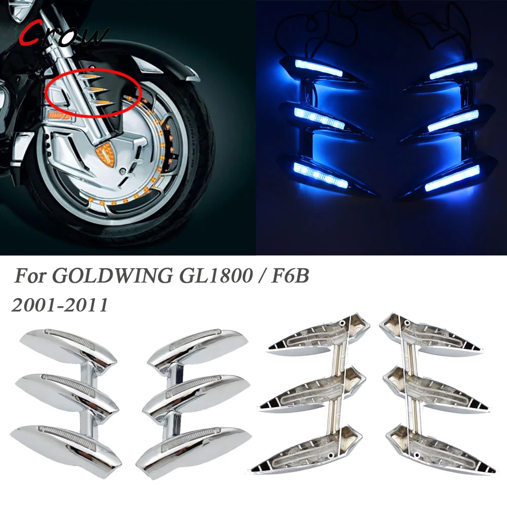 

Motorbike Brake Rotor shock Covers LED Ring Of Fire Fits For Honda GOLDWING GL1800 2001-2011 2010 2009 2008 2007 2006 2005 2004
