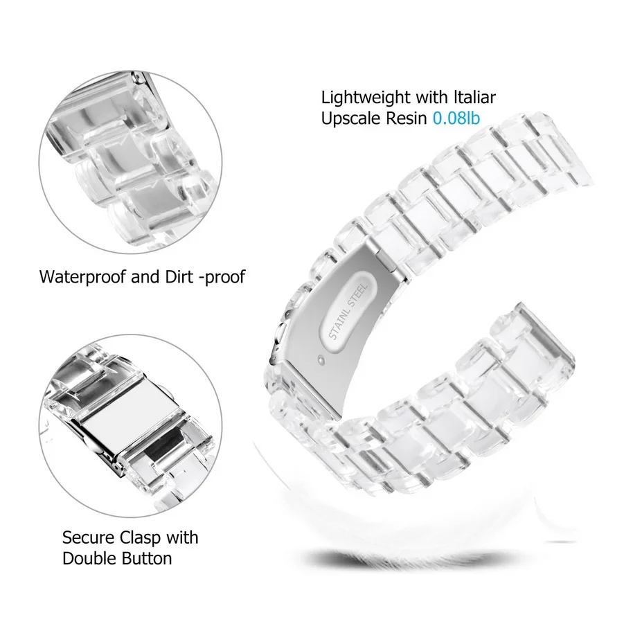 Clear Resin Strap Band