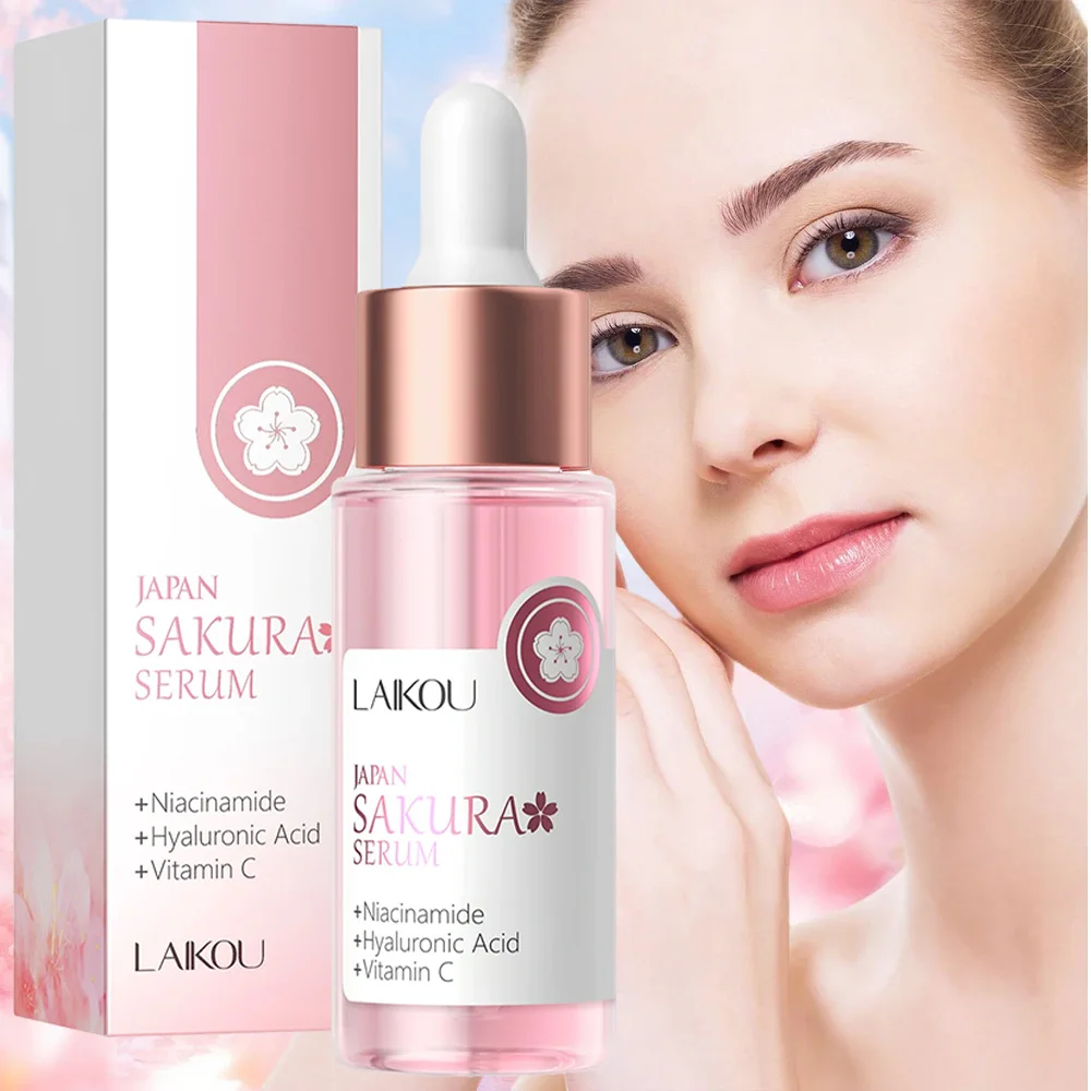 30ml Sakura Face Essence Shrink Pores Anti-Aging Moisturizing Facial Care Brighten Tighten Hydrating Repair Soften Solution 2