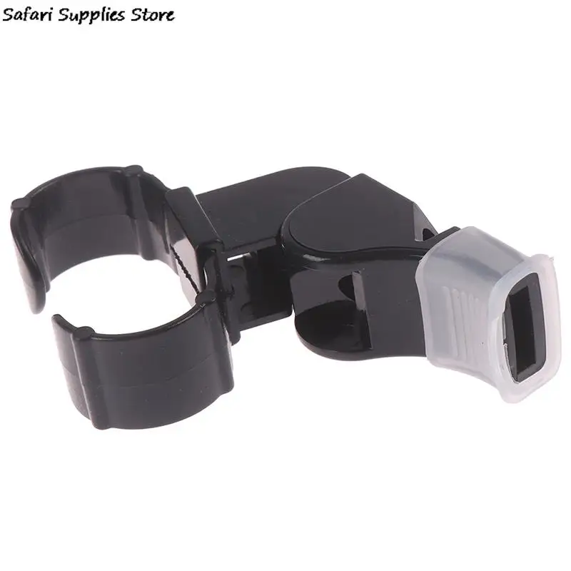 New Black Plastic Pealess Finger Grip Sports Referee Whistle 1 PC