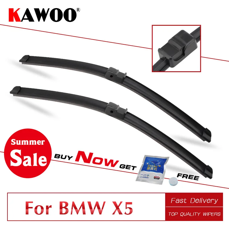 Kawoo For Bmw X5 E53 E70 F15 G05 Car Natural Rubber Wipers Blades Model