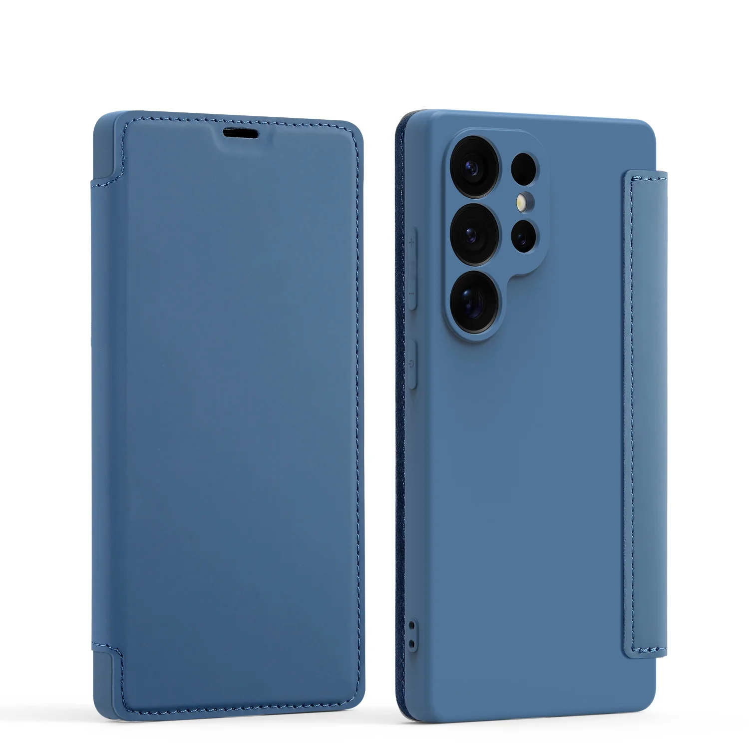 Luxury Flip Leather Wallet Case with Card Pocket and Shockproof Silicone Shell