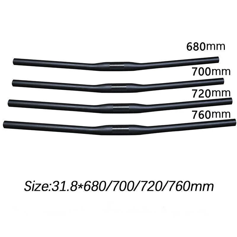 

Full Carbon Fiber MTB Handlebar 3k Matte Mountain Bike Flat Handlebar 31.8x680/700/720/760mm Cycling Bar Bicycle Parts