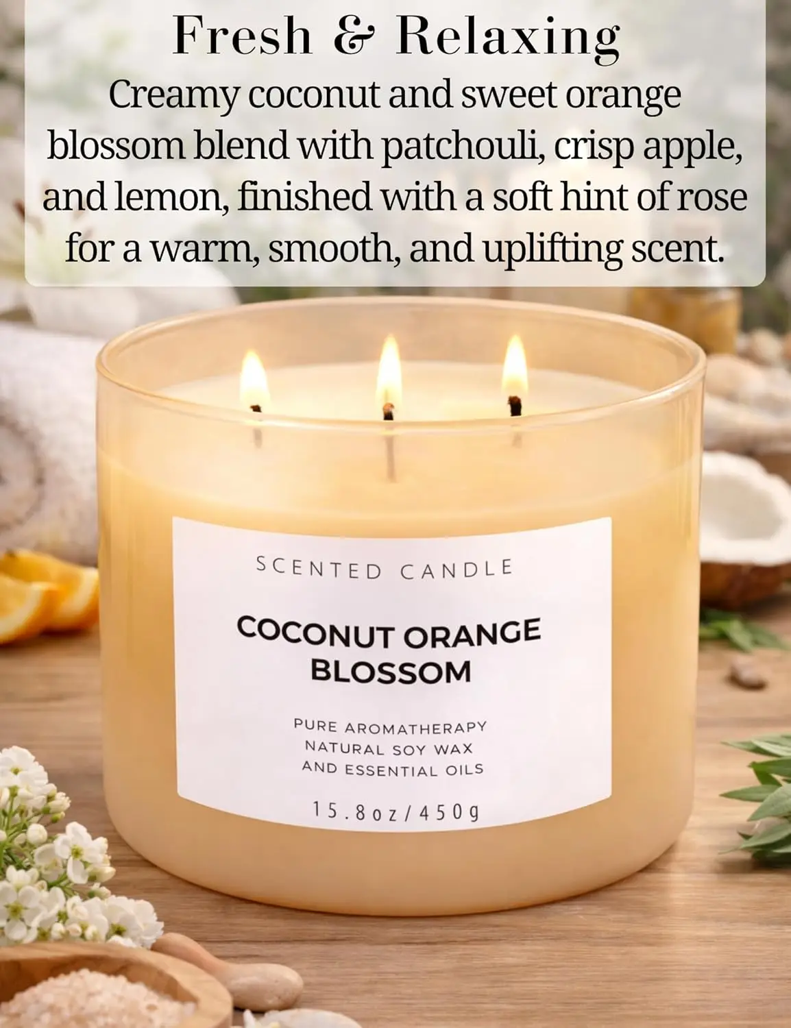 3-Wick Coconut Blossom Candle 2
