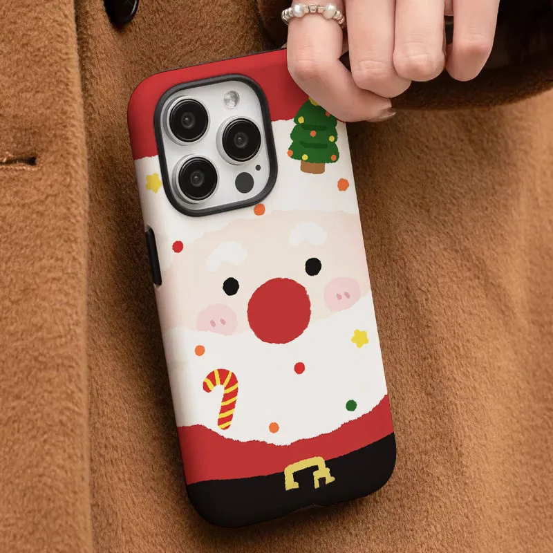 Festive Santa Claus Design 2-in-1 Protective Film Shell Cover