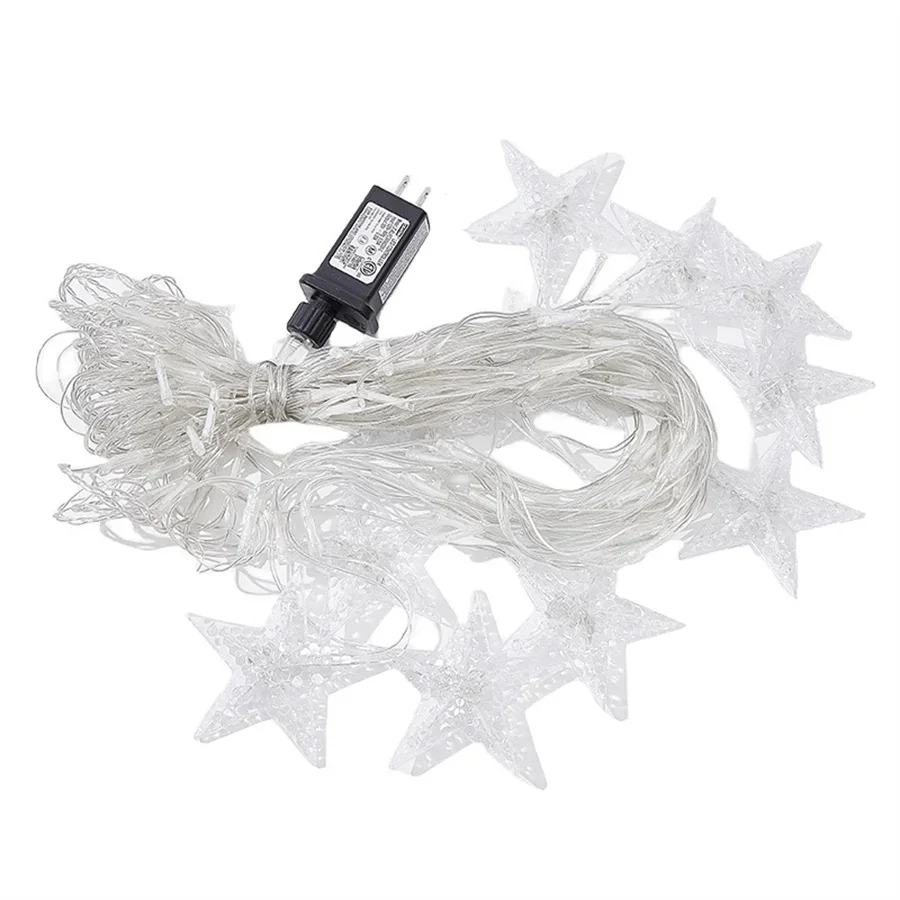 2024 New LED Net Mesh Fairy String Light EU/US Plug 8 Modes Curtains Light Garland for Garden Party Wedding Christmas Decoration