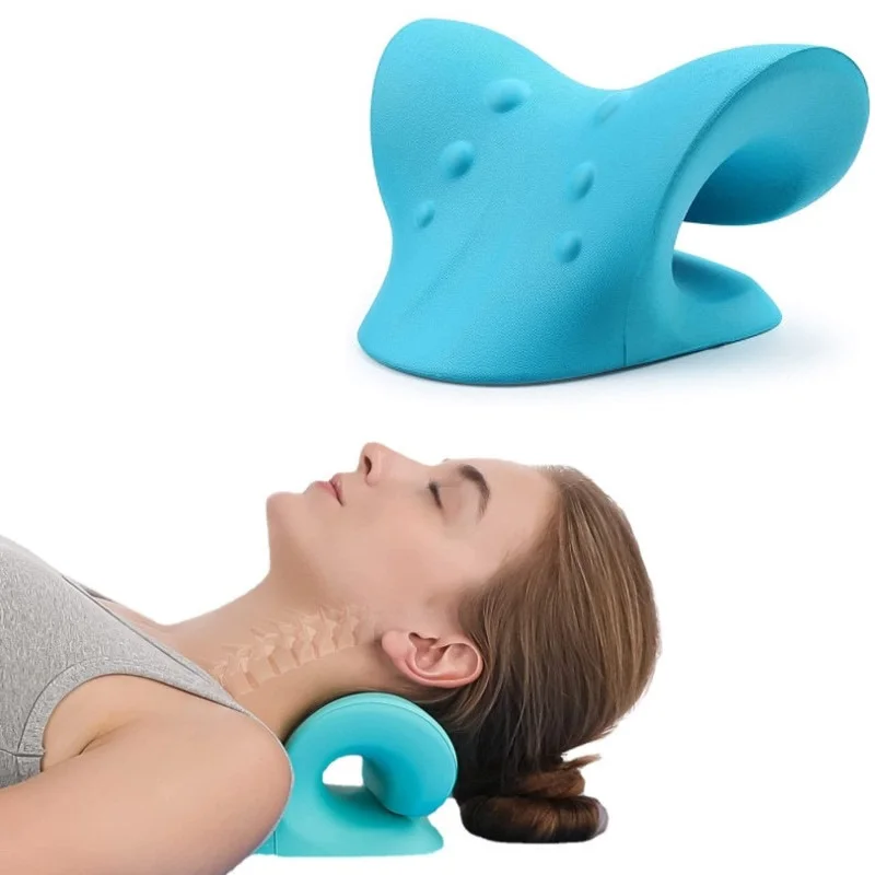 

Neck Shoulder Stretcher Relaxer Cervical Spine Gravity Muscle Traction Device Massage Pillow Relieve Pain Spine Correction Gifts