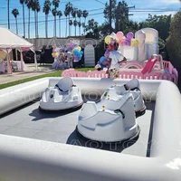 Outdoor Amusement Inflatable Bumper Car Go Kart Track Bumper car race track inflatable go kart race tracks 1