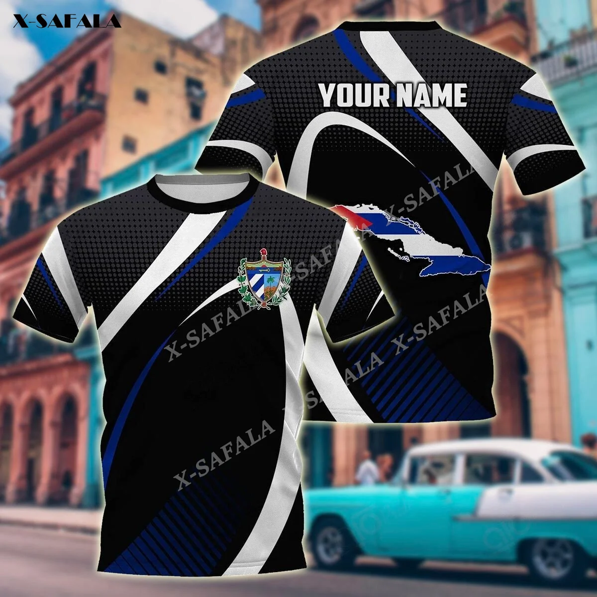 

Футболка мужская приталенная с 3D-принтом, рубашка с изображением кубинского черепа, флага, Красного подарка, с коротким рукавом, повседневная, с круглым вырезом, холодное ощущение